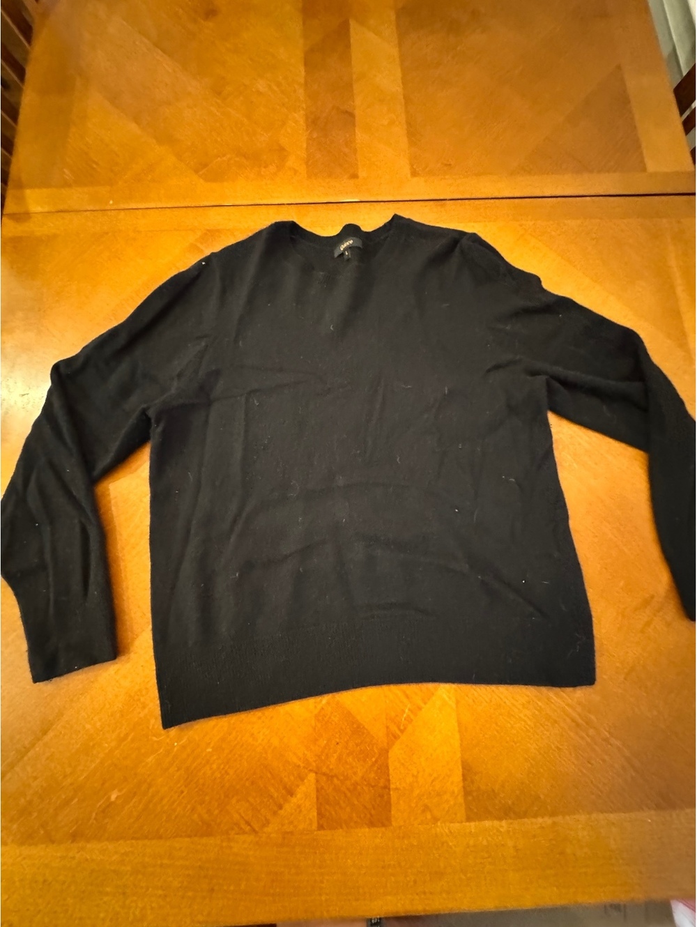 Quince Women's Black Cashmere Crew Neck Sweater Size L 2724